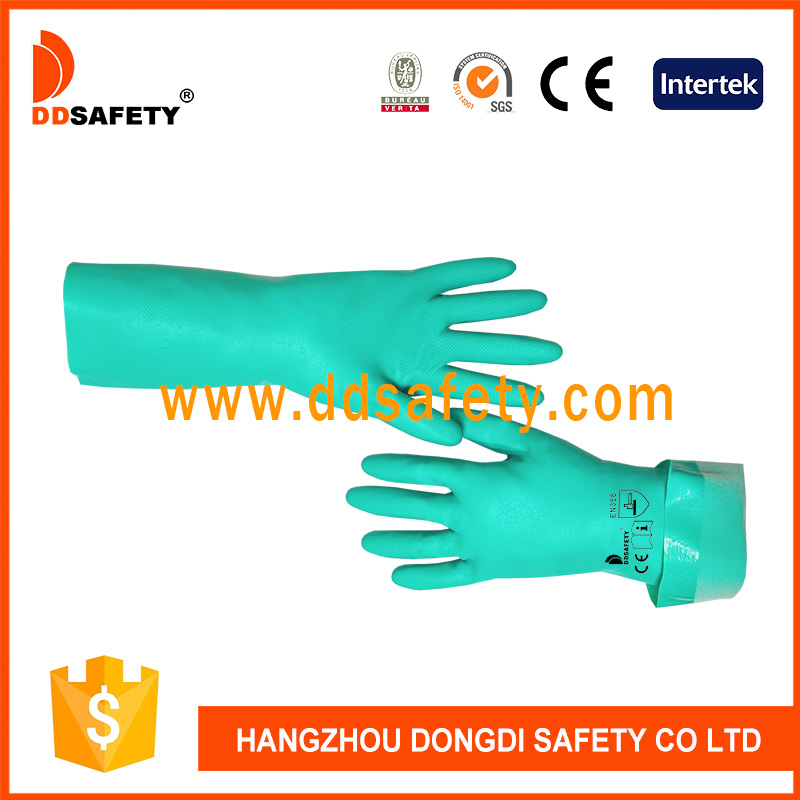 Зеленые нитриловые перчатки-DHL615